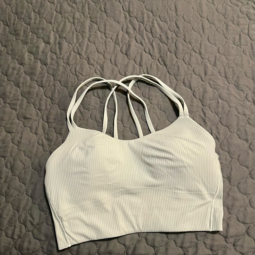 Lululemon Like a Cloud Longline Ribbed Bralette in Jade Grey